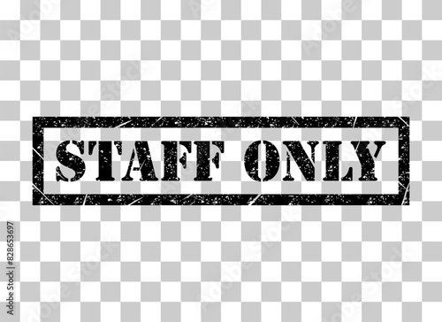 Only staff icon, danger zone symbol, safety entry person sign vector illustration