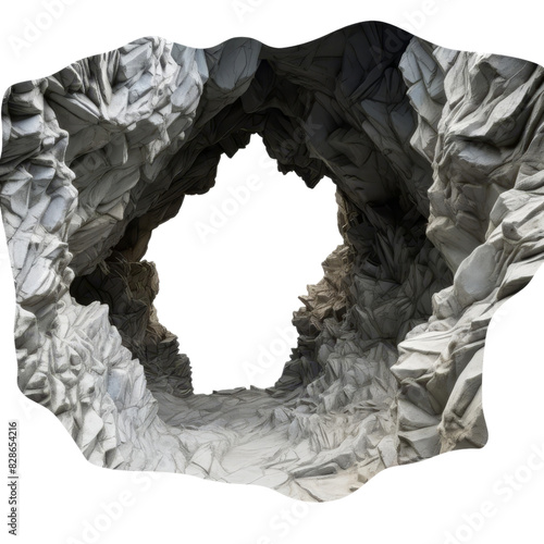 isolated white background of rock photo