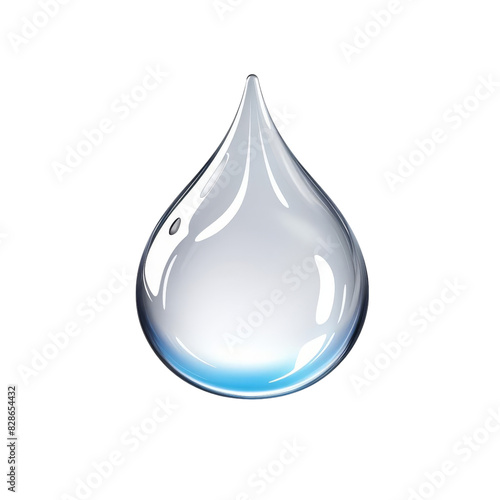 isolated white background of water drop