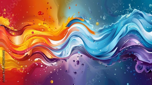 Colorful Abstract Fluid Waves
