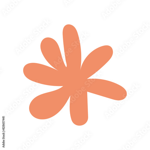 Abstract Flower Shape. isolated on white background. Vector illustration. EPS 10