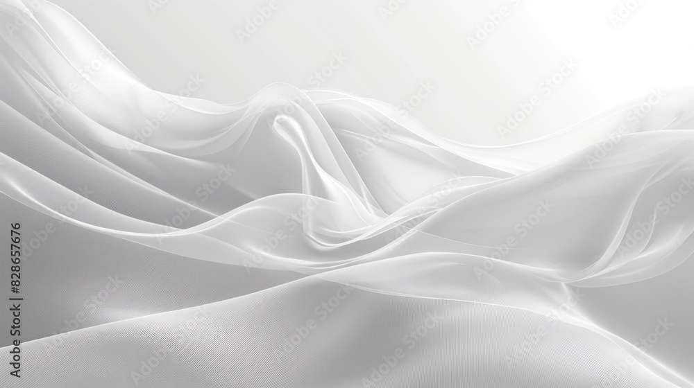 Fototapeta premium An elegant minimalistic background displaying a smooth gradient from white to gray. The clean and modern design makes it an ideal resource for websites, presentations, and marketing materials. The