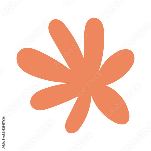 Abstract Flower Shape. isolated on white background. Vector illustration. EPS 10