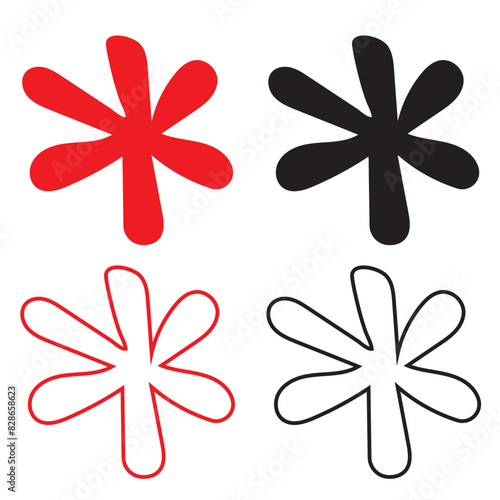 Abstract Flower Shape. isolated on white background. Vector illustration. EPS 10