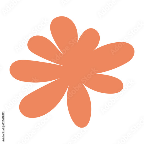 Abstract Flower Shape. isolated on white background. Vector illustration. EPS 10