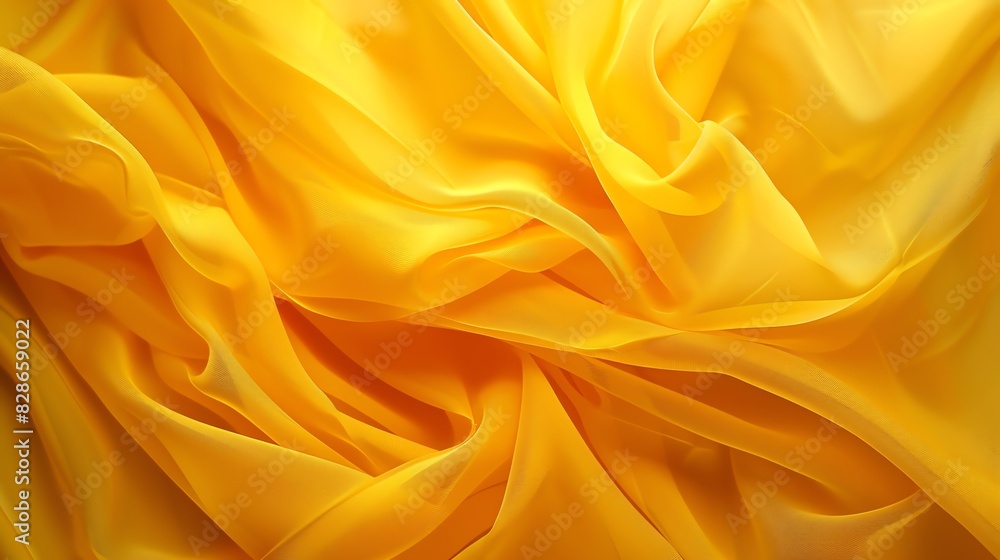 The image is a close-up of a crumpled yellow silk fabric. The fabric is soft and smooth, and the folds are gentle and flowing. The image is a close-up of a crumpled yellow silk fabric. The fabric is soft and smooth, and the folds are gentle and flowing.