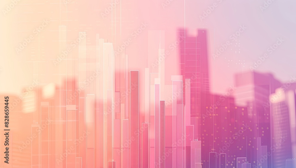Abstract Skyline with Colorful Gradient
