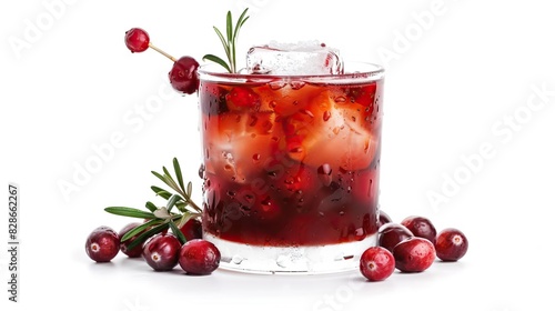 Wallpaper Mural closeup of a cape cod cocktail or vodka cranberry isolated on a white background Torontodigital.ca
