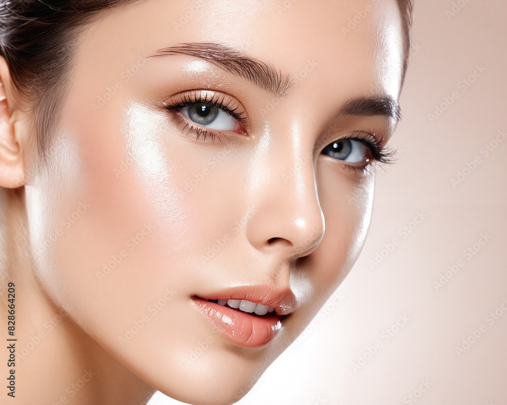 Fototapeta premium woman wearing cosmetics