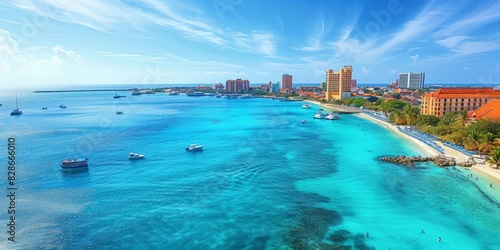 Aruba in Aruba skyline panoramic view © mogamju
