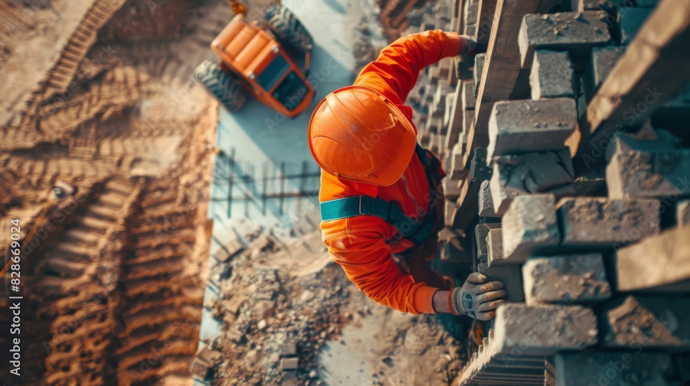 A Construction Worker at Site