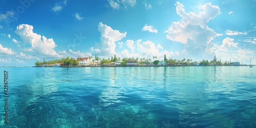 Key West in Florida USA skyline panoramic view