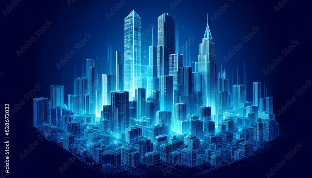 Futuristic Digital Cityscape Futuristic Digital Cityscape