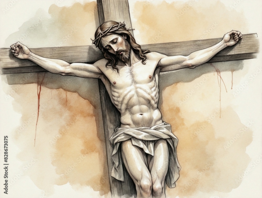 Jesus dies on the Cross. The Crucifixion and Death of Jesus. People ...