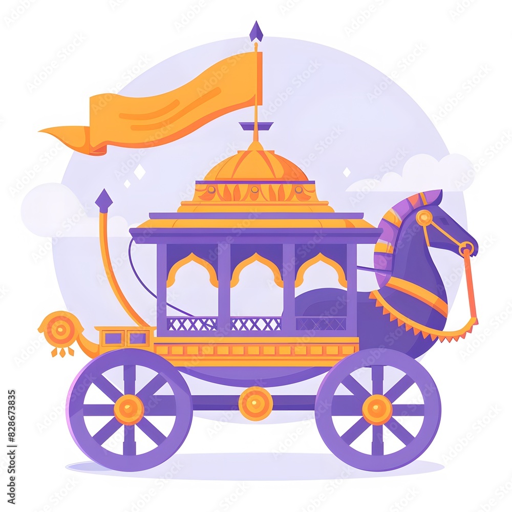 illustration of a chariot for Chandropat, with Jagannath on it, Jagannatha Ratha Yatra illustration of a chariot for Chandropat, with Jagannath on it, Jagannatha Ratha Yatra