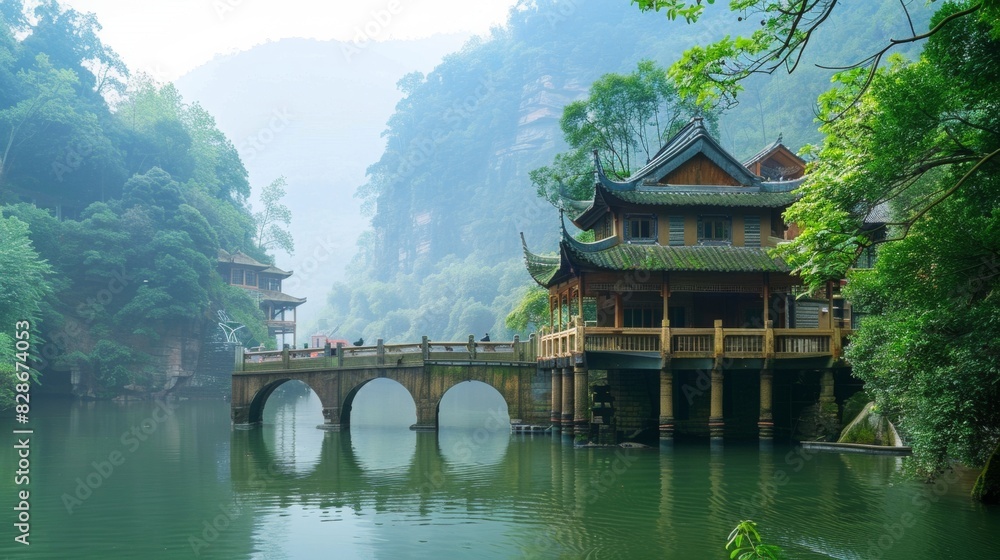 The scenic spots, China are clear and beautiful The scenic spots, China are clear and beautiful