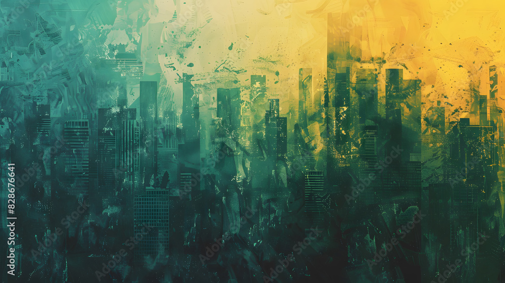 Obraz premium Urban Jungle Vibes: A Gradient Texture for City Chic Designs