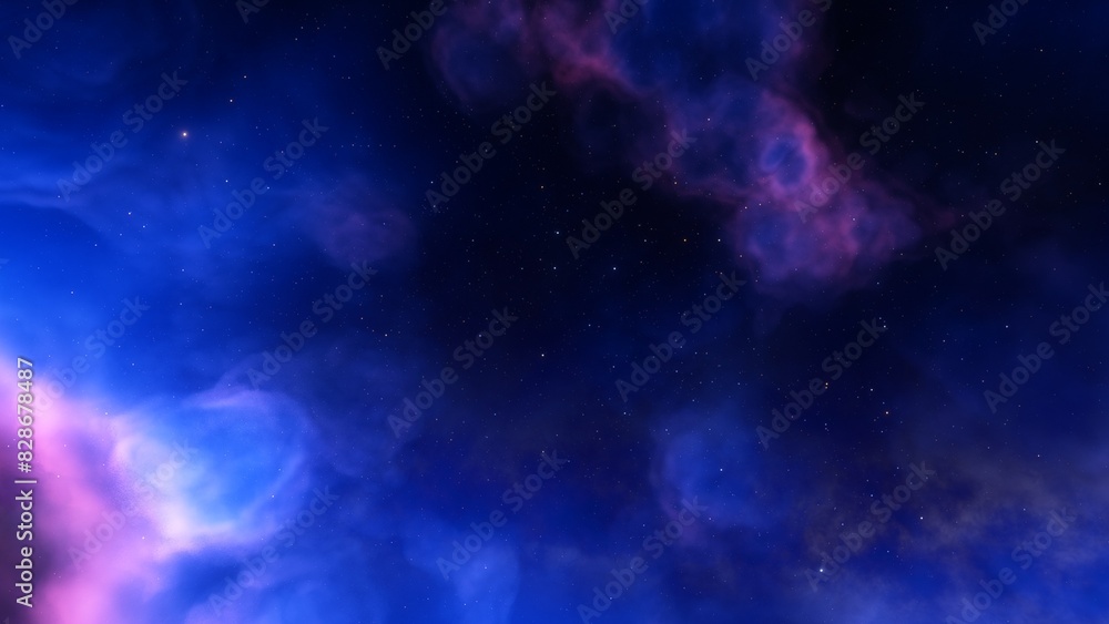 Space background. Nice clean colorful nebula with star field. 3D rendering
Space background. Nice clean colorful nebula with star field. 3D rendering