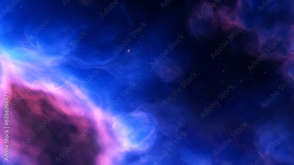 Space background. Nice clean colorful nebula with star field. 3D rendering
Space background. Nice clean colorful nebula with star field. 3D rendering