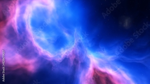 Space background. Nice clean colorful nebula with star field. 3D rendering 