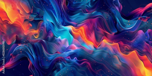 Abstract cloud of colors, mix of pink and purple
