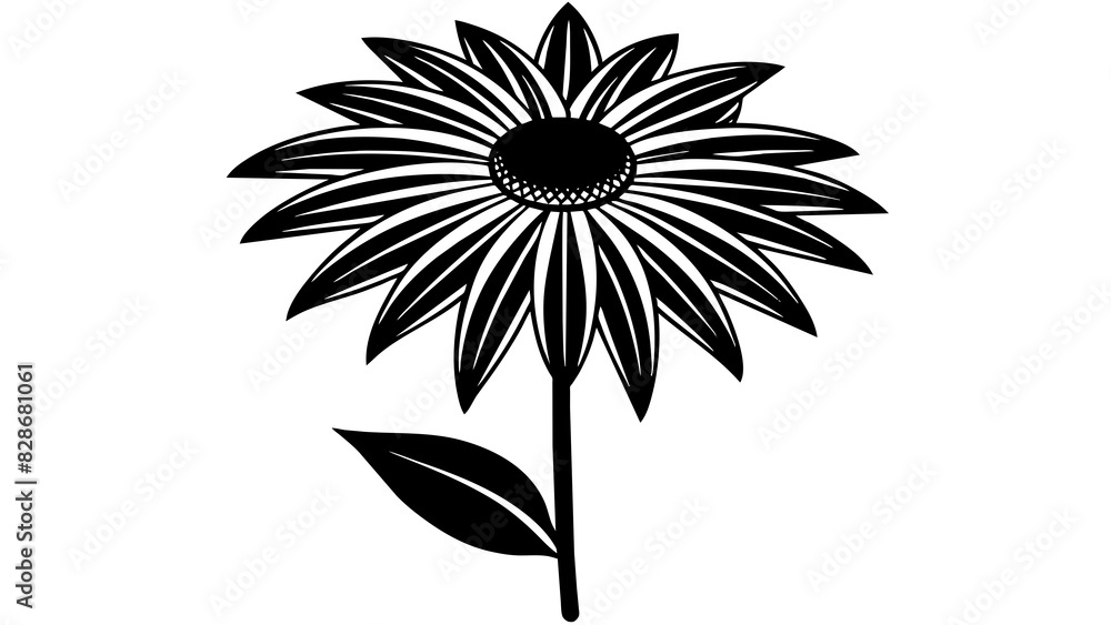  rudbeckia flower vector silhouette illustration