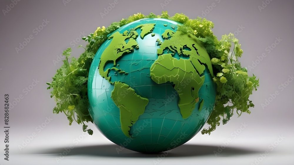 preserve the idea of a green planet with this Earth Day green globe.