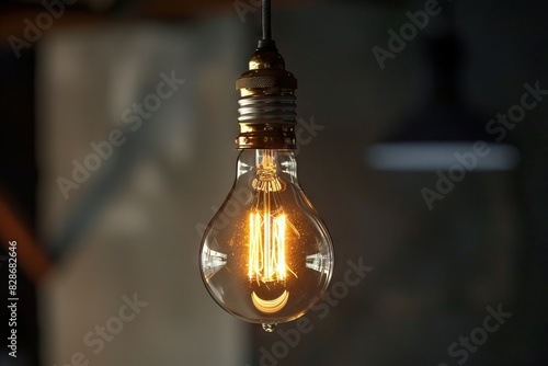 Vintage Edison style filament light bulbs for decoration.