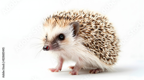 An adorable African white hedgehog