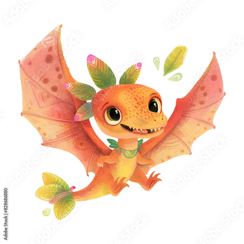 Cute pterodactyl baby dinosaur flying (12)