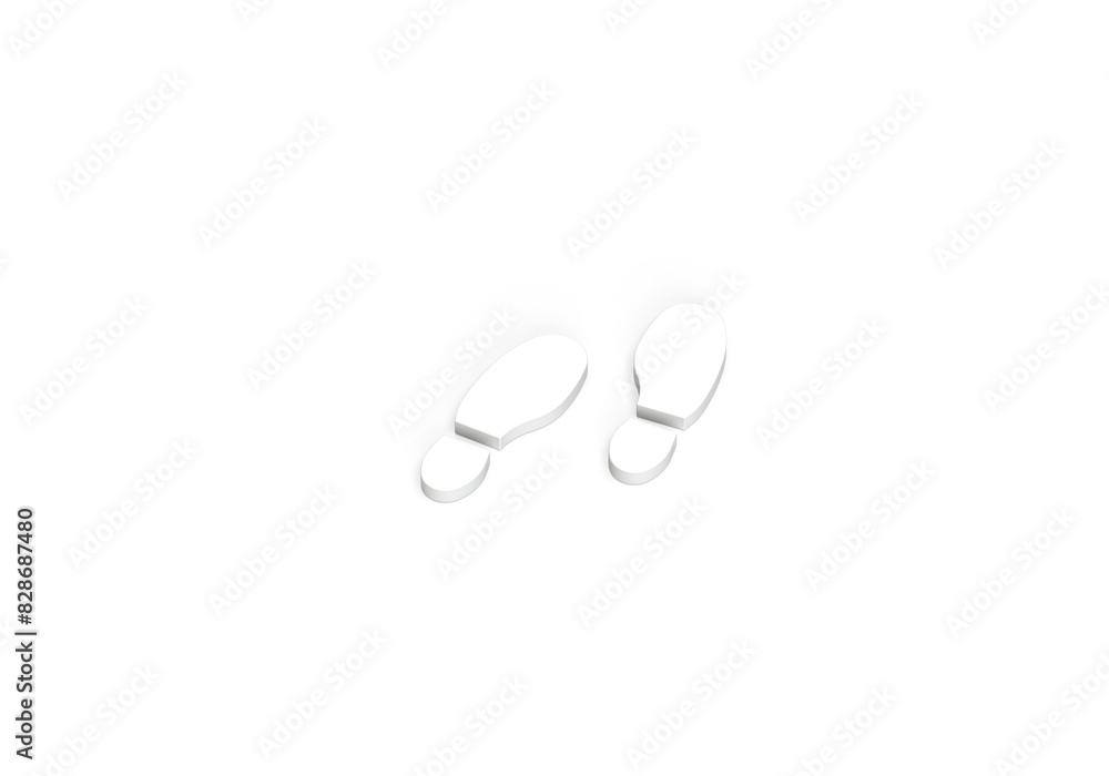 Boot marks on the road. 3d rendering on the topic of travel, flights, tours, travel company, navigation, route. Transparent background. Boot marks on the road. 3d rendering on the topic of travel, flights, tours, travel company, navigation, route. Transparent background.