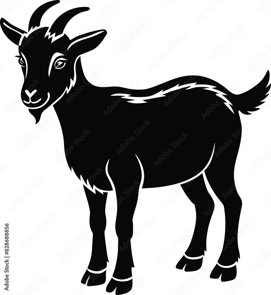 Pygmy goat Silhouette Vector illustration design Pygmy goat Silhouette Vector illustration design