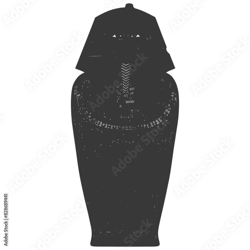 ancient egypt sarcophagus with old engraving style