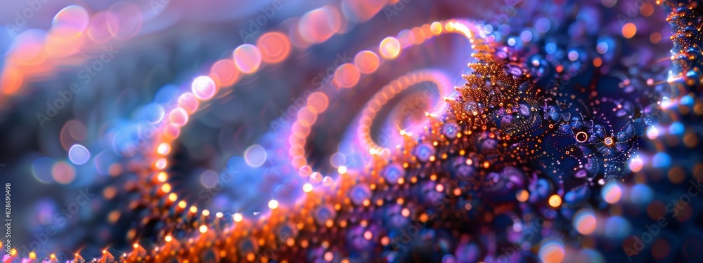 An abstract image of dots arranged in Fibonacci sequence spirals. An abstract image of dots arranged in Fibonacci sequence spirals.
