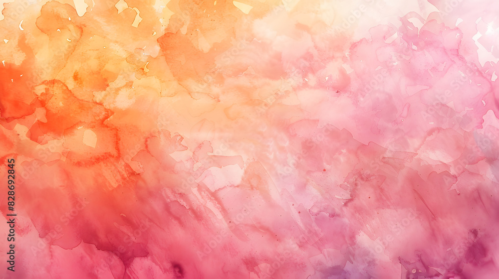 Fototapeta premium a pink and soft orange water colour background