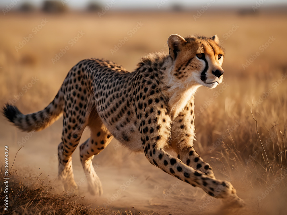 Obraz premium cheetah in serengeti national park