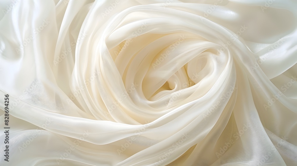 Soft and Elegant Fabric Swirls in Graceful Composition Soft and Elegant Fabric Swirls in Graceful Composition