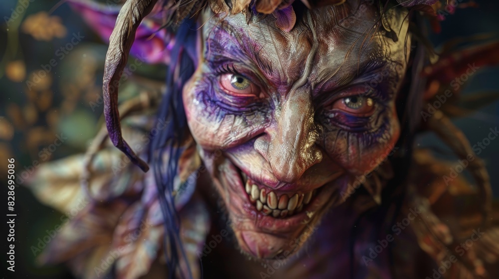 Close-up of a fantasy creature with a highly detailed and realistic appearance Close-up of a fantasy creature with a highly detailed and realistic appearance