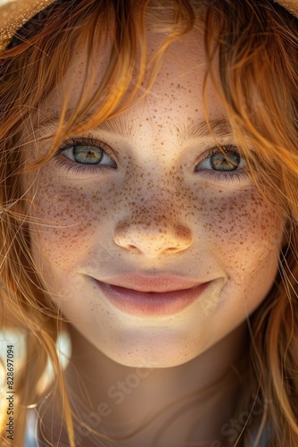 Ocean Mirrored in Innocent Eyes Clean Minimalist Child Portrait CloseUp © GOLVR