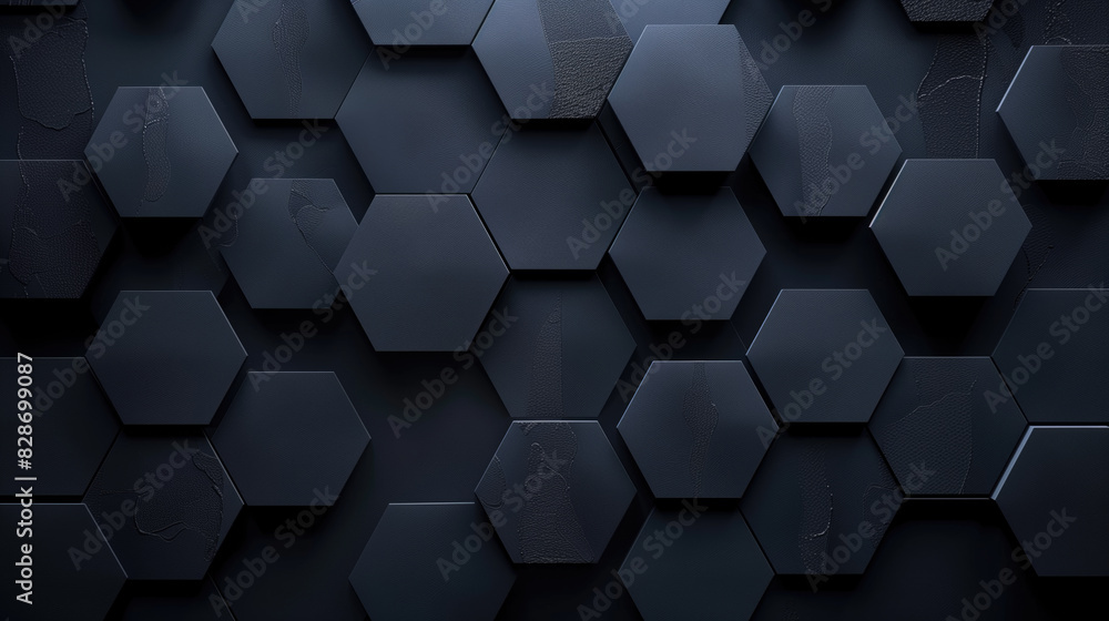 Black Hexagonal Pattern on Textured Surface Black Hexagonal Pattern on Textured Surface