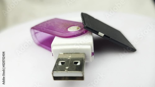 Memory and card reader above the display rotation. Macro footage