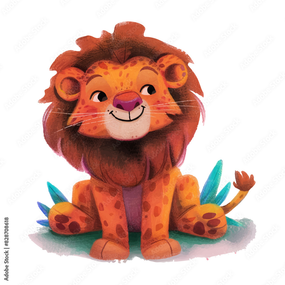 Cute lion happy white background (8) Cute lion happy white background (8)