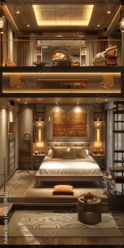 Luxurious Loft Apt with Modern Japanese Ambiance © Adobe Contributor