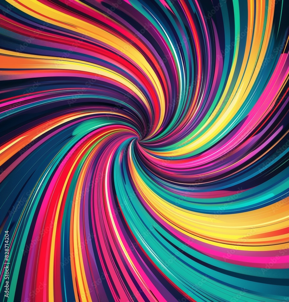 Vibrant Psychedelic Vortex Background for Music Festival or Party Decor Generative AI Vibrant Psychedelic Vortex Background for Music Festival or Party Decor Generative AI