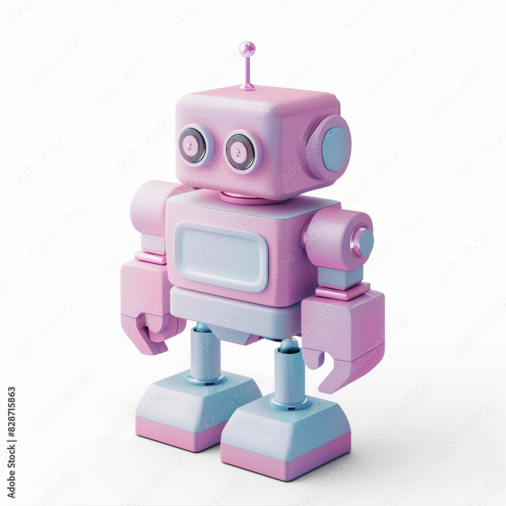 robot icon in 3D style on a white background robot icon in 3D style on a white background