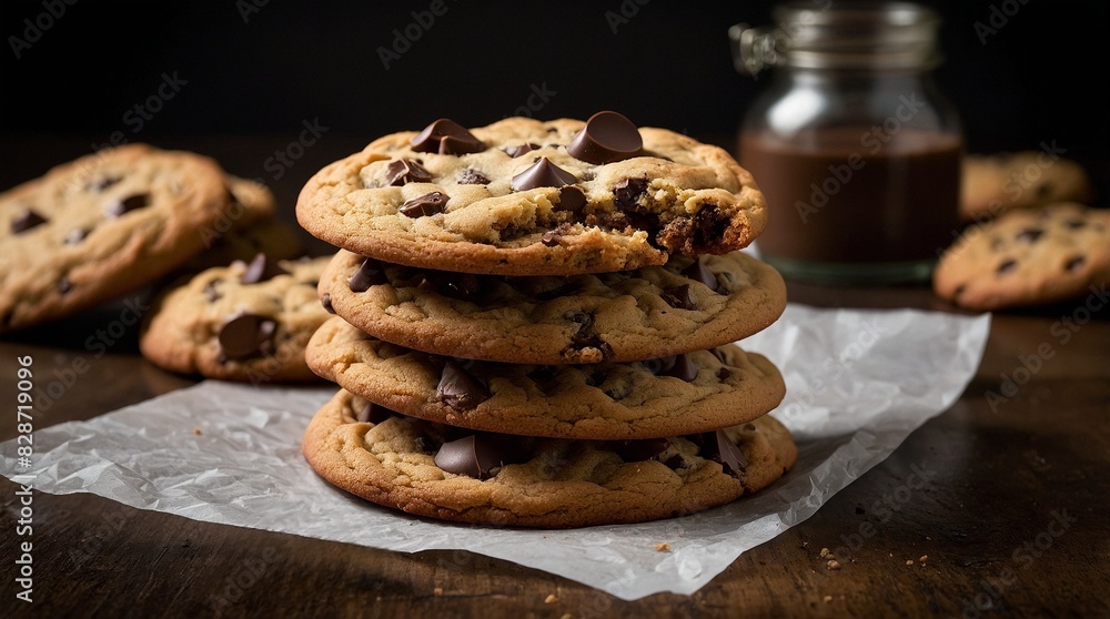 chocolate chip cookies on a plate chocolate chip cookies on a plate