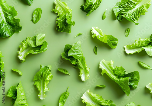 Fresh green lettuce background © seralex