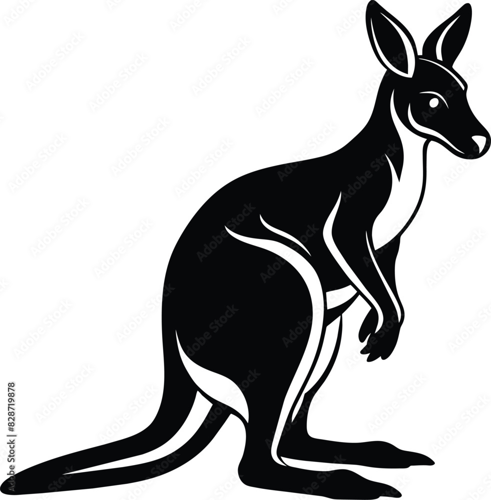 Wallaby Silhouette Vector illustration design Wallaby Silhouette Vector illustration design
