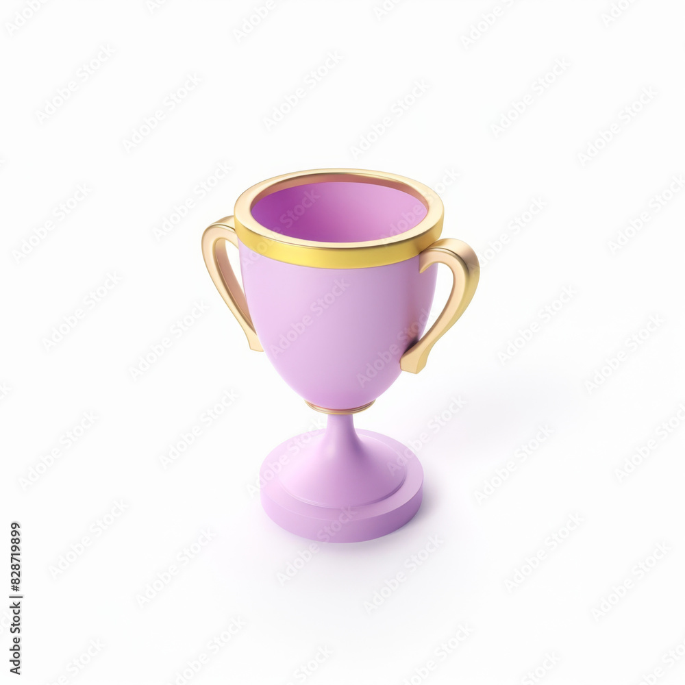 winner's cup icon in 3D style on a white background winner's cup icon in 3D style on a white background