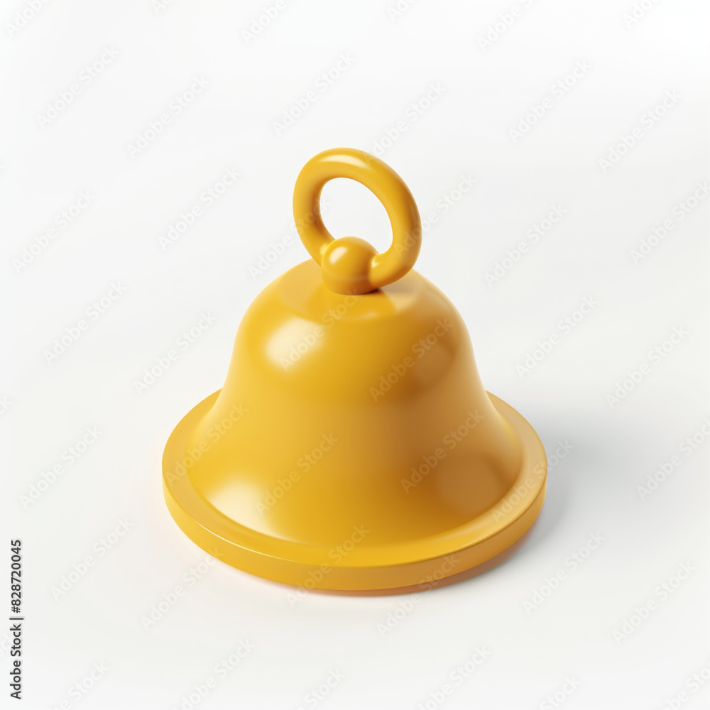 bell icon in 3D style on a white background bell icon in 3D style on a white background